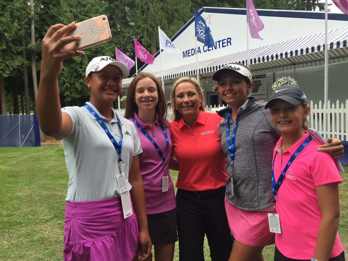 GCGolfToday's tweet photo. Awesome moment! @DriveChipPutt winners take a selfie with @Kstupples 📸 Interview airs later this week on the show. https://t.co/eqseL7WuTh