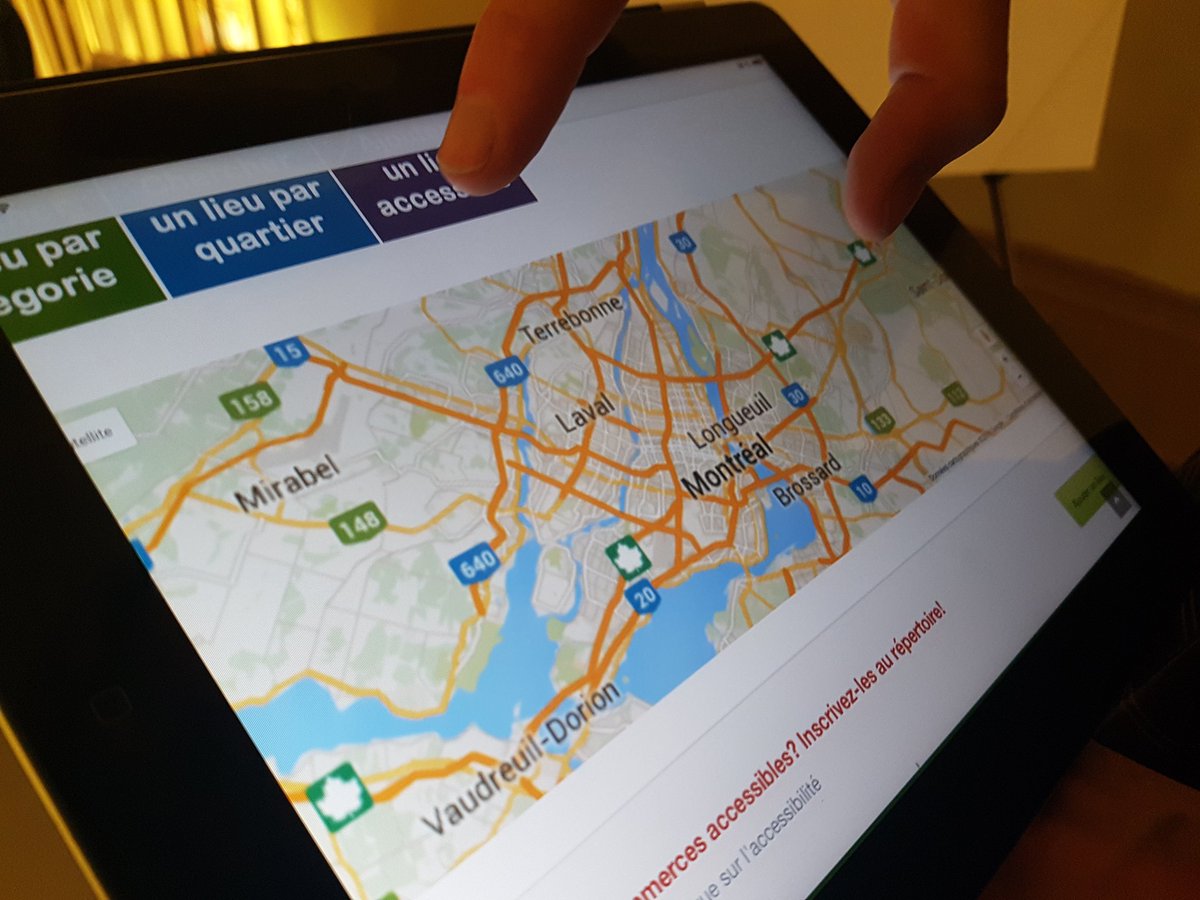 SOCENTqc's tweet photo. #portraitdentsoc : @OnRoule_ qui a cartographié les commerces accessibles au Québec ! Wow! #rdvIS2016 https://t.co/RcWKcbwslV