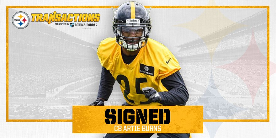 steelers's tweet photo. We have signed our 1st-round selection from the 2016 NFL Draft, CB Artie Burns.

📰 | https://t.co/iQkNtXqHY3 https://t.co/RXf1vGvNXy