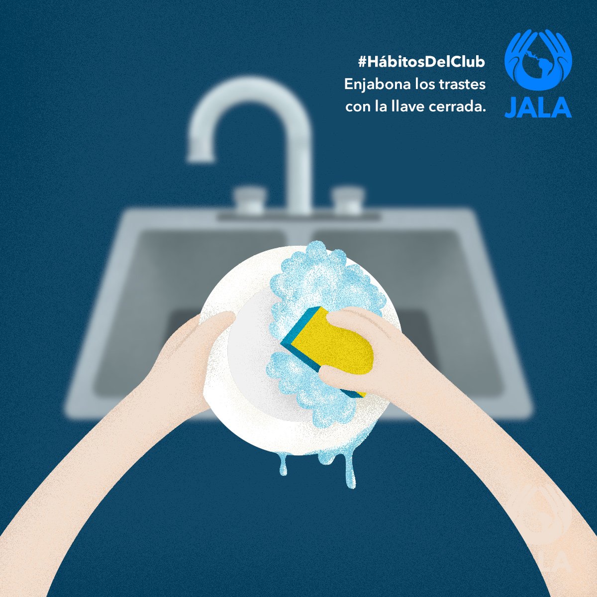 clubjalaoficial's tweet photo. Con pequeñas acciones podemos ahorrar más agua que cualquier máquina. #HabitosDelClub #ClubJala #cuidemoselagua https://t.co/16AIP0grB5