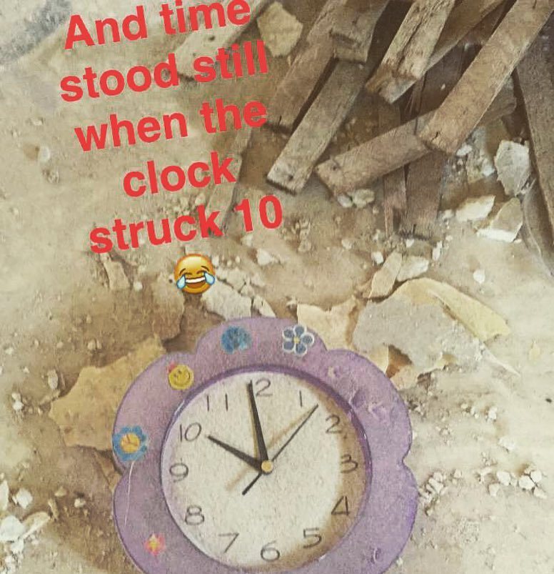 josiahlarue's tweet image. And time stood still when the clock struck 10 #clock #timestops #timestopsfornoman #construction #demolition #beaut…