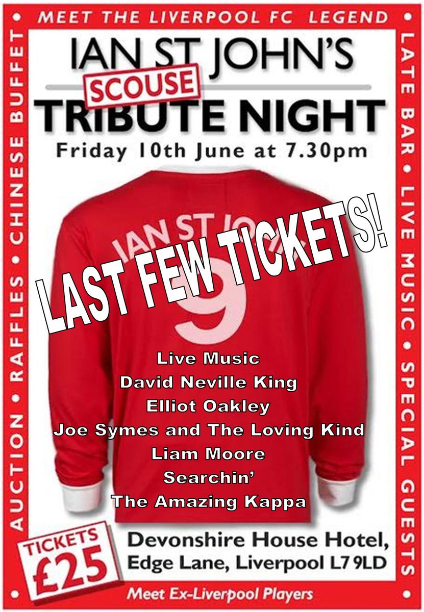 frankcarlyle1's tweet photo. #LFC Scouse Tribute Night - Almost SOLD OUT! @iangolder @joesymesandtlk @mhartfree @kingystunes @AmazingKappa https://t.co/jc9WGRCYbq