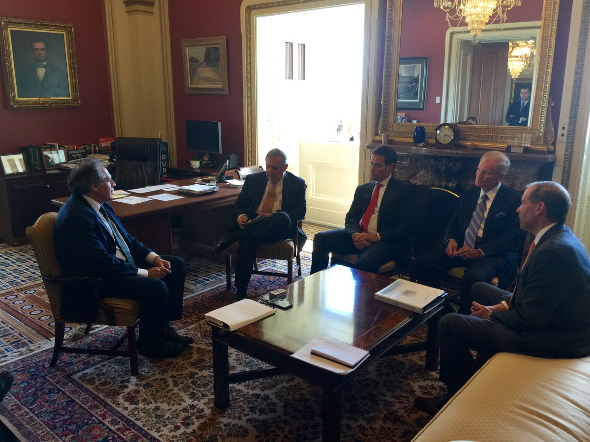 OAS_official's tweet photo. Senators expressed bipartisan support to Democratic Charter initiative by #OASSG on #Venezuela https://t.co/N0EOFfvWOs