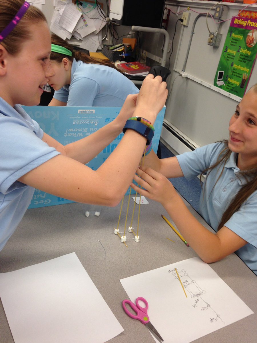 sjsschoolwtn's tweet photo. 17 pieces of spaghetti, 12 mini marshmallows, 2 paper clips & 6 in. tape = Tall Tower Challenge Gr. 6! #brainbuild https://t.co/Pxovmjkpvv