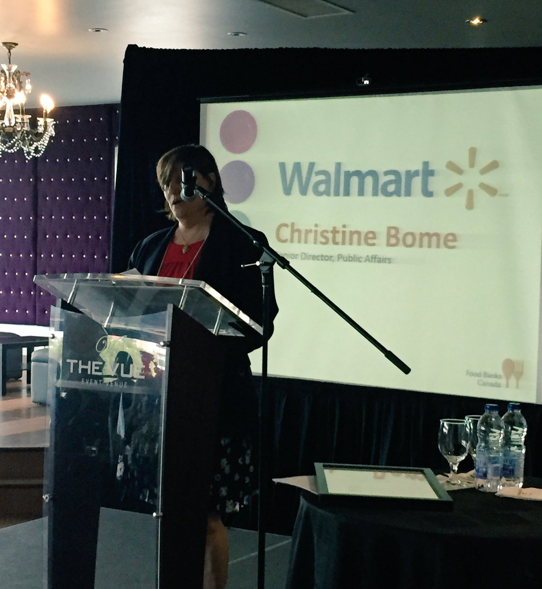 foodbankscanada's tweet photo. Announcing our Award of Excellence recipient.... @WalmartCanada! Thanks for your support! #DonorEvent https://t.co/QKJa9miFdV