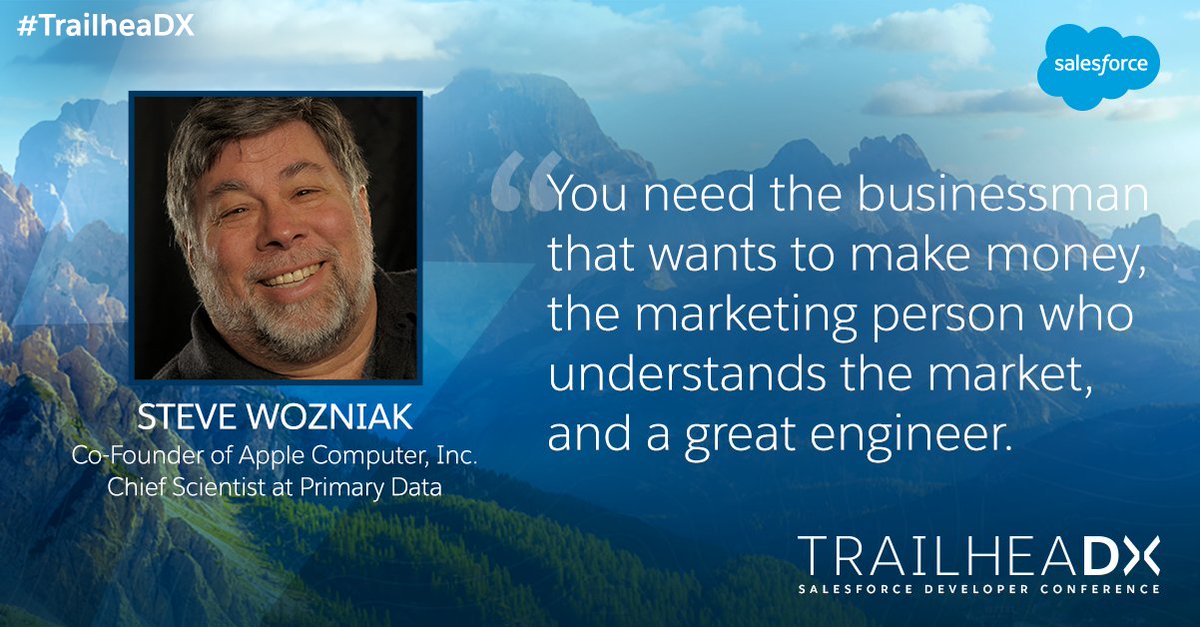 salesforce's tweet image. Advice for starting your tech company. sforce.co/1tiwHvT #TrailheaDX