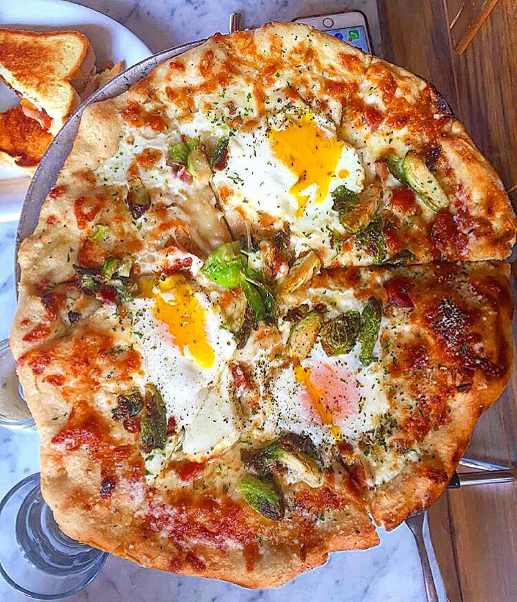 Breakfast Pizza....It’s what’s for dinner! Available all day, every day at Forno. 🍳🍕#breakfastfordinner #brinner