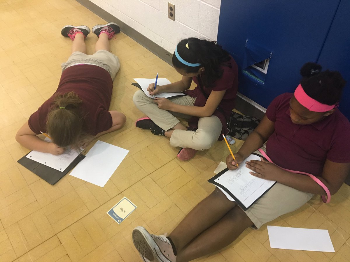 bixby_pam's tweet photo. I love watching students solve math problems all over the school. SOL test we are ready! https://t.co/P2ashv7r3w