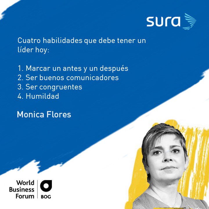 GRUPOSURA's tweet photo. Estos son los aspectos que marcan el liderazgo, según Mónica Flores de @manpower https://t.co/xZS1Ya9jsR