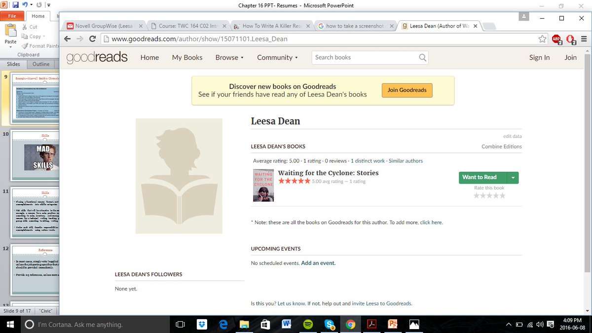 leesa_dean's tweet photo. I googled myself because I'm vain and found that someone rated my forthcoming book 5/5 on Goodreads! #probablymyDad https://t.co/78naZ7ikXq