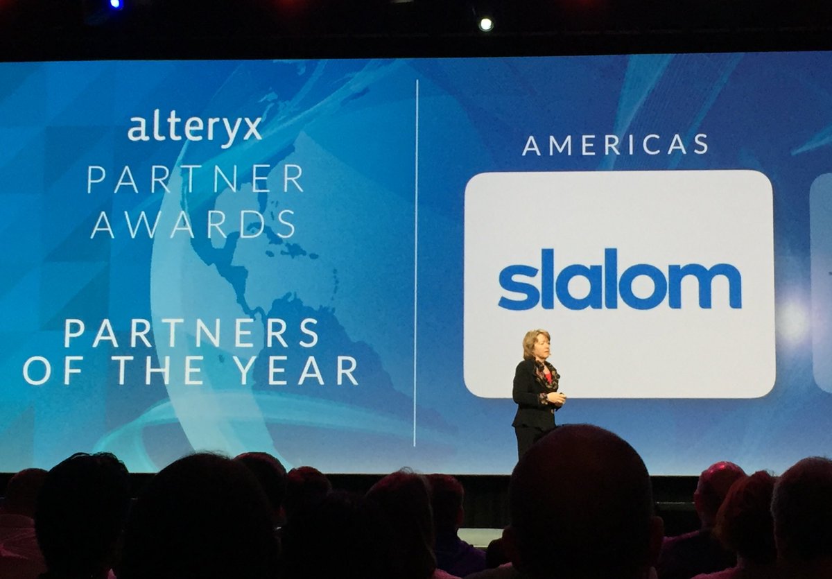 Slalom's tweet image. Honored to be named @alteryx's Partner of the Year! #Inspire16