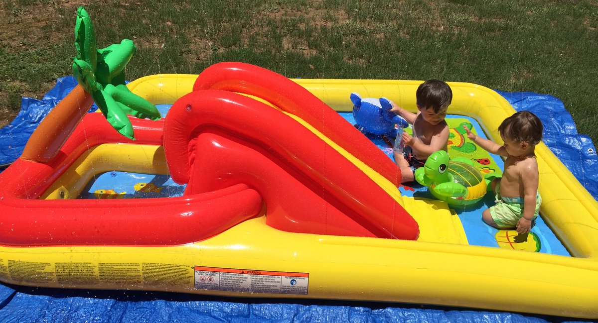 lostut's tweet image. New #intexplaycenter pool. Lil bro didn't like the water spout tho. #babypoolonsteroids #lostutler #bstutler