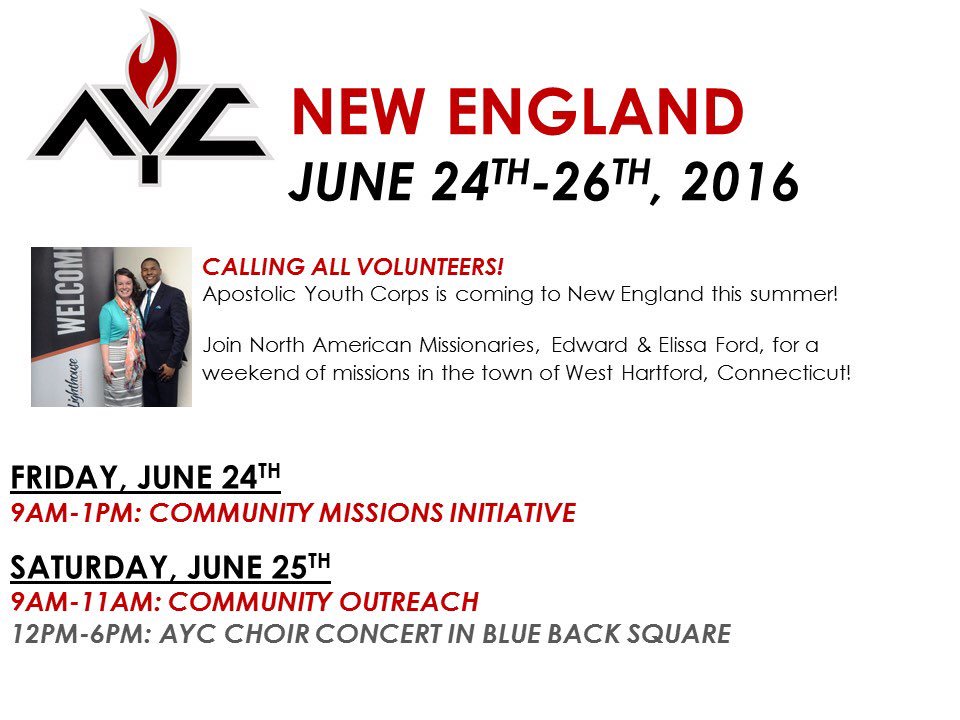 CTYouthUPCI's tweet photo. CT Youth here's a great opportunity to help the Ford's in West Hartford and also get a glimpse of what AYC is like! https://t.co/Hycg6i7fUQ