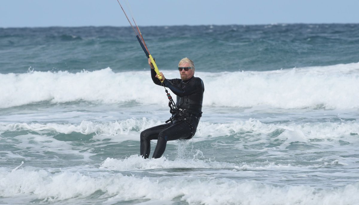 Virgin's tweet image. Join @richardbranson on a 360° Necker Island kitesurfing adventure virg.in/jks