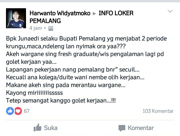suara_PML's tweet photo. Pemalang termasuk jawa Tengah juga kan ya, bisa lah Pak @ganjarpranowo ikut liat suara wong Pemalang yg gak terkenal https://t.co/oo4KIKJ5Ax