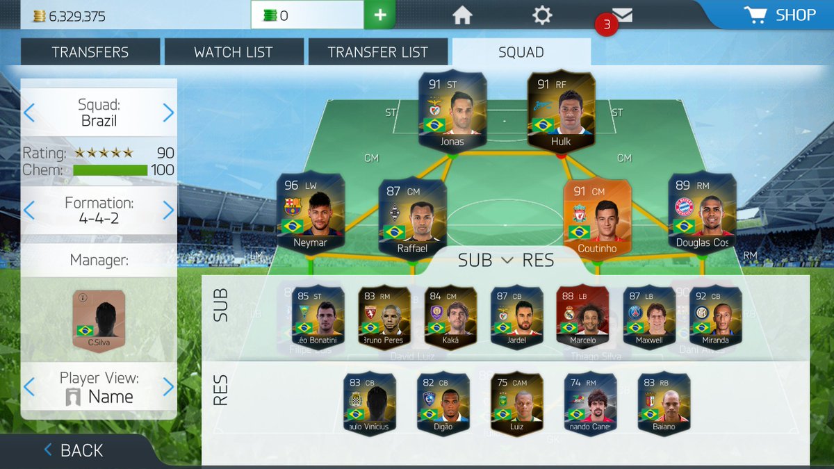 fifasermon's tweet photo. #Brazil Vs #Haiti is getting wild! 3-0 at half-time. Here's Dunga's Selection Vs Mine! #RealLifeSquad #RealTimeMatch https://t.co/HMhdes8g2U