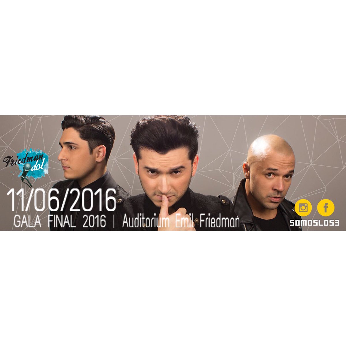 FriedmanIdol's tweet photo. LOS 3 llegan a la gran gala final 2016 a ponerle el toque urbano, no te lo puedes perder #friedmanidol https://t.co/XBE4yP1pBf