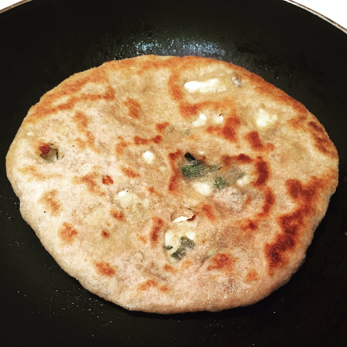 uneditedfoodie's tweet photo. Flat Greek bread stuffed with feta, basil and oregano #comoeats #comocooks @nightlifecomo https://t.co/rxArdJuF3s