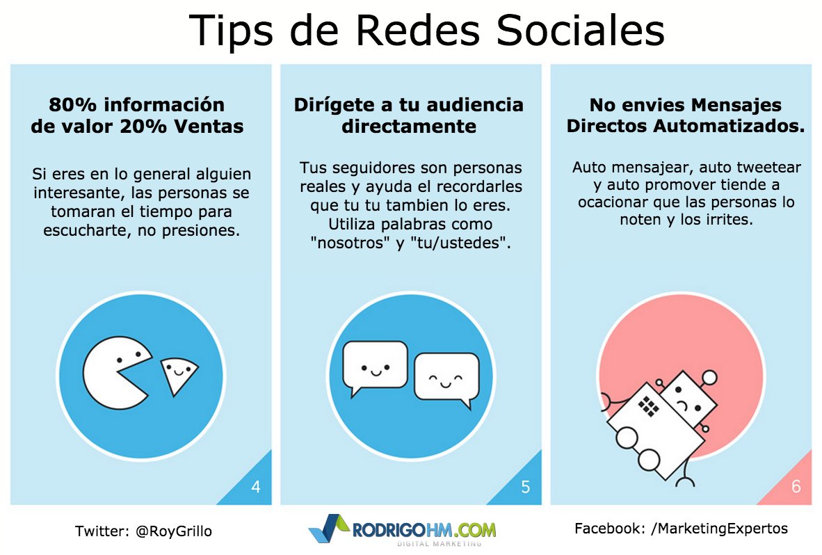 RoyGrillo's tweet photo. Si te cuestan trabajo las #RedesSociales te comparto unos tips básicos que seguramente te ayudarán. :) https://t.co/VFBREww4FN
