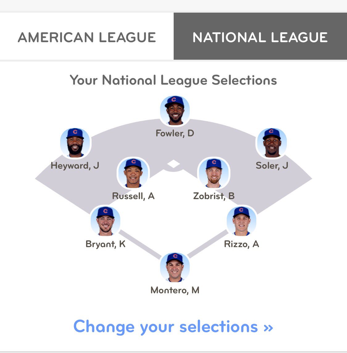 jmsturg's tweet photo. Give the NL a chance to win! Get out and VOTE Cubs fans! @ARizzo44 https://t.co/SoW18YLVOq