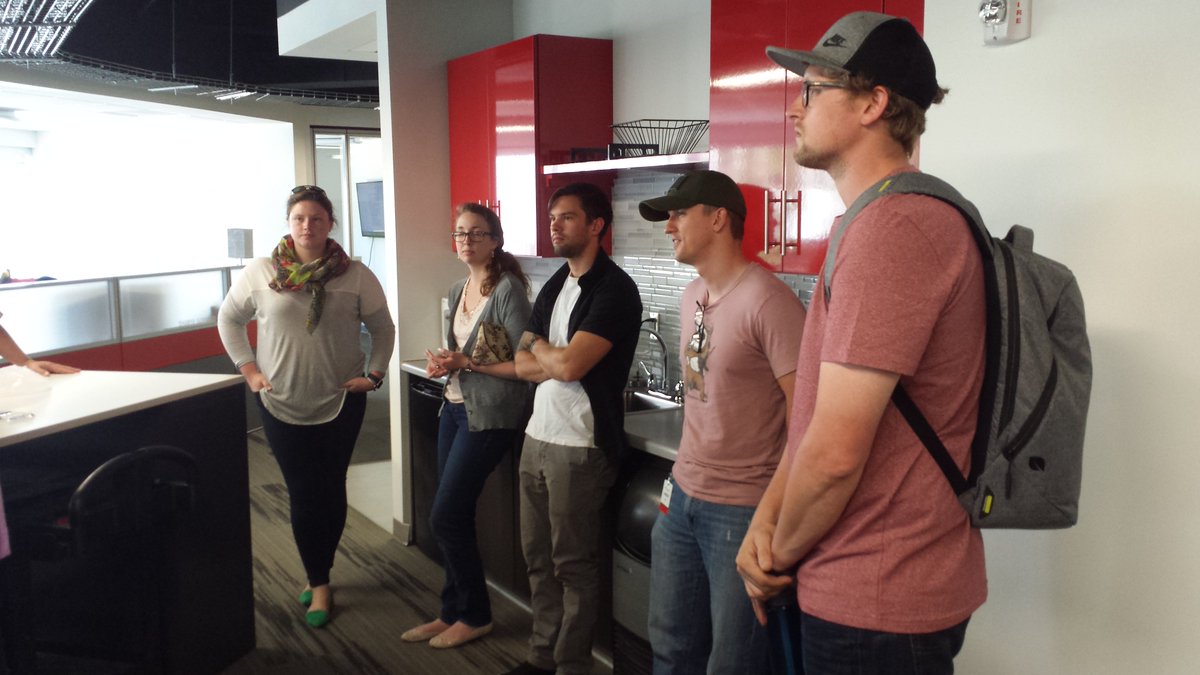 SDCodeBootcamp's tweet image. Thanks @DocuTAP for the tour today! We love visiting businesses around Sioux Falls. #codebootcamp #touring