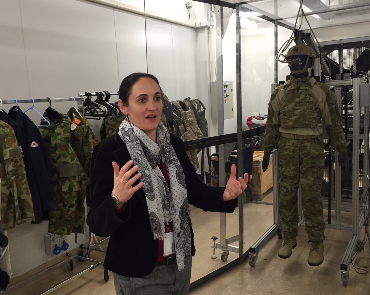 MelanieBagg's tweet photo. Great to about uniform performance research @DefenceScience #dstpw16 #WomenInScience @WomenSciAUST @AusSMC https://t.co/D8Q6NdjD32