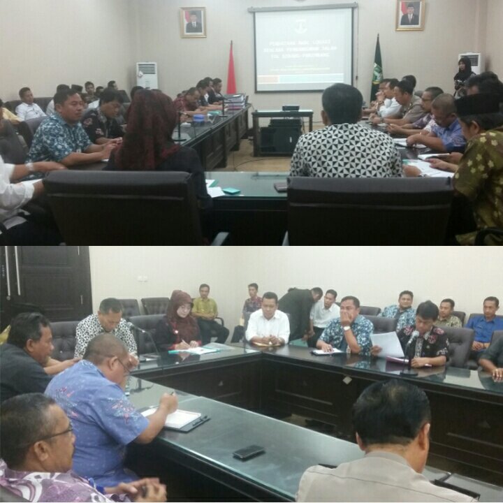 Bupati @IrnaDimyati99  beserta jajaran pada rapat Pendataan awal lokasi rencana pembangunan Jln Tol Serang-Panimbang