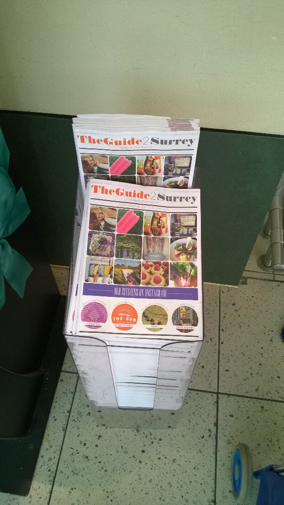 TG2Surrey's tweet photo. #Guide2Surrey back in @WokingShopping Wolsey place get yours quickly before they all go https://t.co/orZ4itQDLz