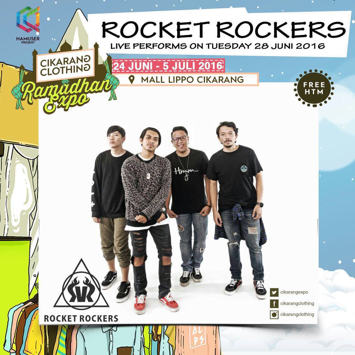 heloo Cikarang, merapat ke <a href="/CikarangExpo/">CikarangClothingExpo</a> RR perform 28 Juni see ya FRIENDS! #rockshow