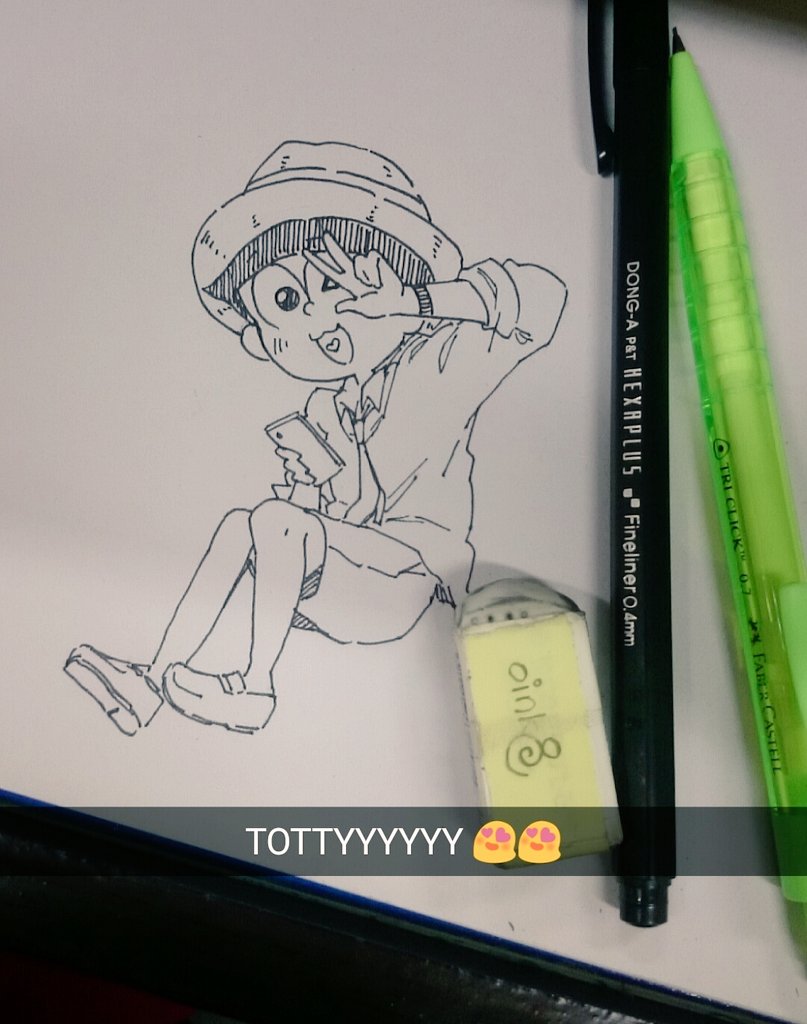 oink8's tweet photo. TOTTY DOODLE #todomatsu #mahbebe https://t.co/HeGBDkyC90