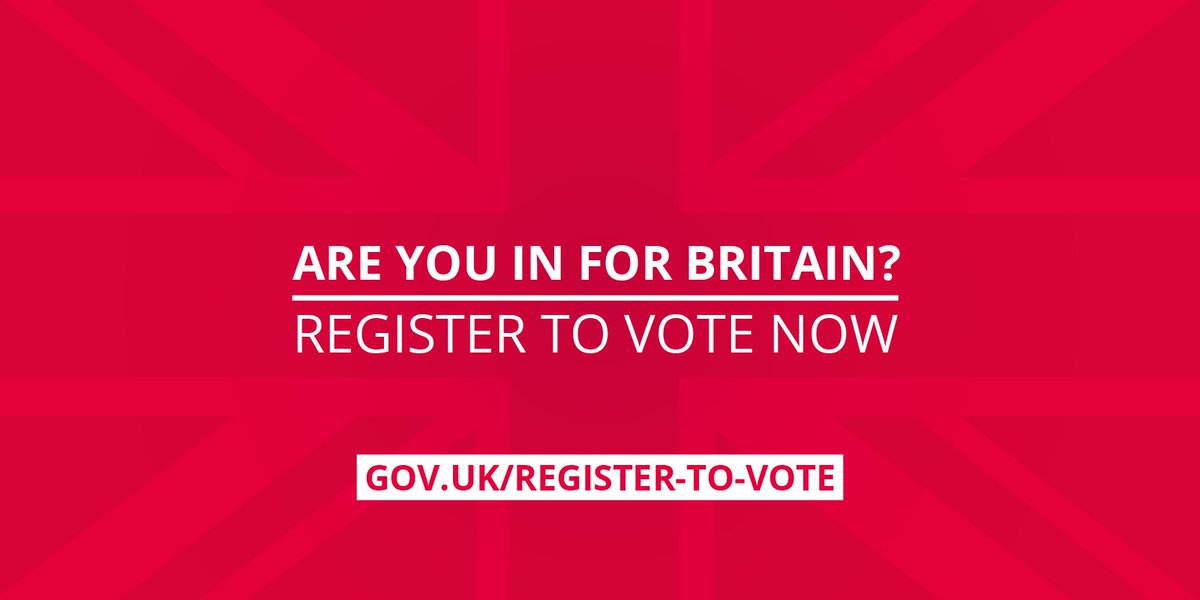 TheresaEurope's tweet image. The deadline for registering to vote has been extended. RT to spread the word gov.uk/register-to-vo…