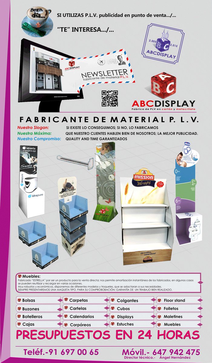ABCDisplay_ES's tweet image. Buenos días, os enseñamos nuestro Newsletter correspondiente al mes de Junio :D