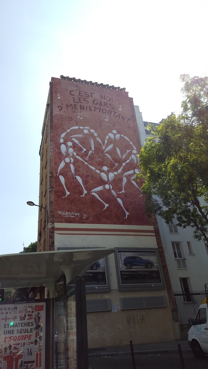 Fresque de Mesnager réalisé en 95. L'un des 1er peintre de rue parisien #StreetArt