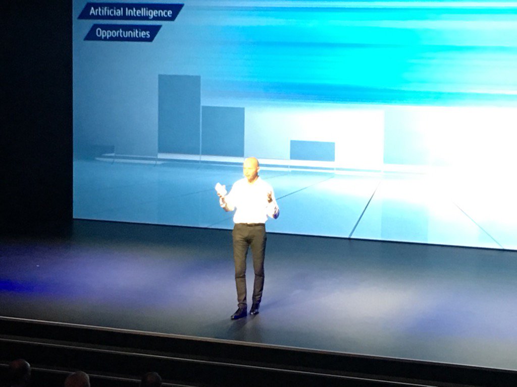 andreaspetzold's tweet photo. "Future of computing is learning!" The great Sebastian Thrun talks about Artificial Intelligence at #BMM16 https://t.co/FxluMMglK2
