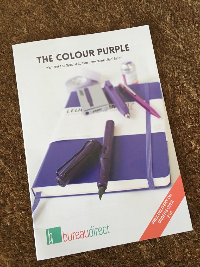 PurpleSkelton's tweet photo. @bureaudirect This landing on my doormat has made my day☺️ I feel a spending spree coming on! #Purple #stationery https://t.co/h4AJhqfJWL