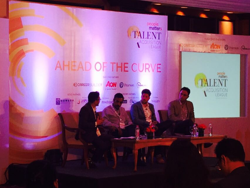 CareerBuilderIN's tweet photo. 'Buy, Build or Borrow Talent' with @adamsunman #prabhakarlingareddy @premlesh @UPIAM at #TALeague @PeopleMatters2 https://t.co/H5BO7tt9Nw