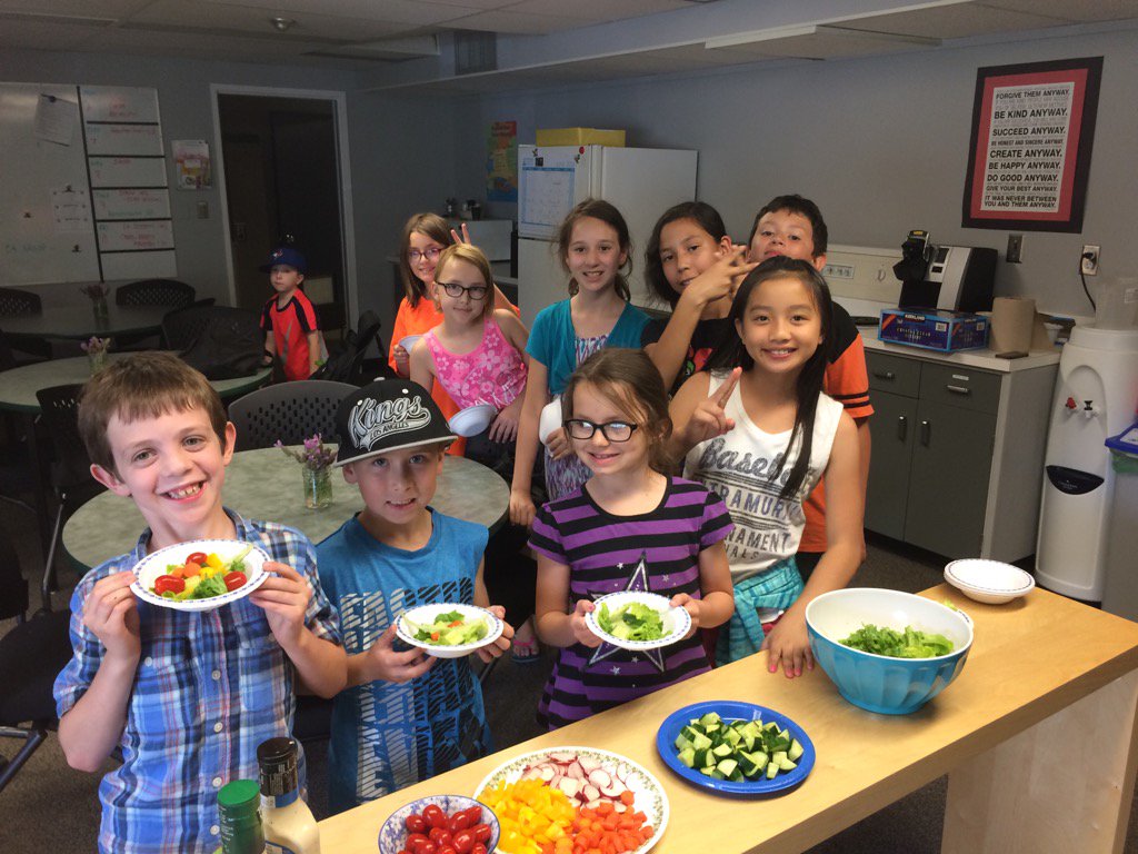 Check out the crops from our school garden, enough for a salad.