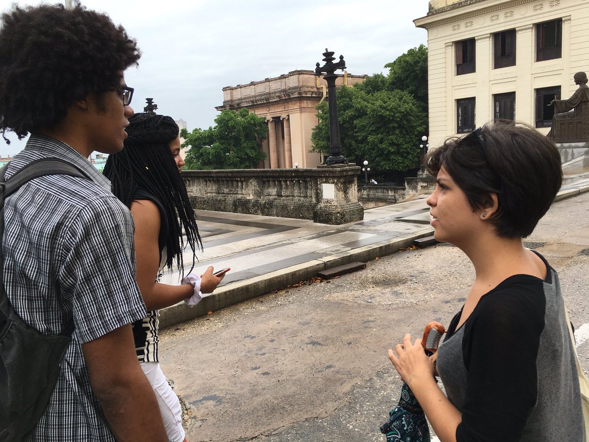 kendraskorner1's tweet photo. #GlobalReportingToday Interviewing the Cuban students on their main campus today @Morgan_SGJCDNR @MorganStateU https://t.co/DlSj59FNYz