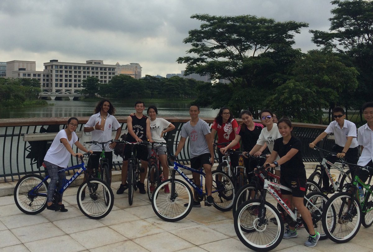 #tismacao #outdoorEd cycle trip to #Umac great trip great group! What improvement! Next at Chung Jing climbing wall