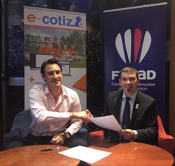 La start-up du sport français avec la star des jeunes pousses ça donne <a href="/FFBaD/">FFBaD</a>  + @EcotizFR e-cotiz.com/blog/e-cotiz-f…