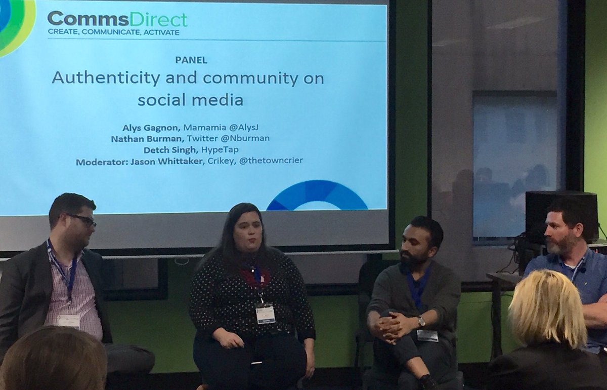 margot_dunphy's tweet photo. Entertaining insight on social media from @AlysJ @NBurman @thetowncrier #hypetap #CommsDirect #twitterau #Mamamia https://t.co/lLn50eu3WT