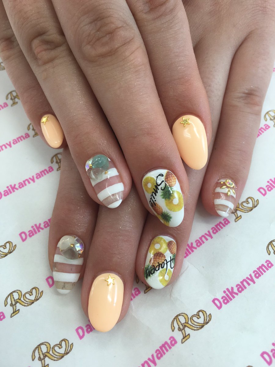 Private Nail Salon R 代官山 ネイル フルーツ柄 パイナップル クリアネイル クリアボーダー ボーダー ボーダーネイル 天然石 ソフトネオン パステルネオン ネオンオレンジ ジェルネイル Rdaikanyama Private Nail Salon R 代官山 ネイル フルーツ柄 パイナップル クリアネイル クリアボーダー ボーダー ボーダーネイル 天然石 ソフトネオン パステルネオン ネオンオレンジ ジェルネイル Rdaikanyama