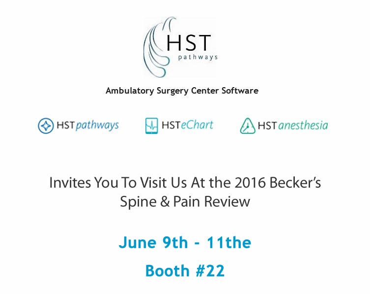 HSTPathways's tweet photo. @HSTpathways is at booth 22 @BeckersSpine. Stop by and say hello to the team! #HSTpathways #HSTeChart #EHR https://t.co/Y9Au2BSBIB