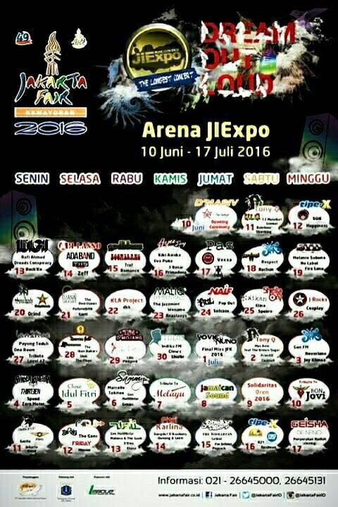 Kita bakal perform di Jakarta Fair 2016 tanggal 17 Juli di hari terakhir bareng <a href="/geishaindonesia/">GEISHA</a> dateng yuk! :D