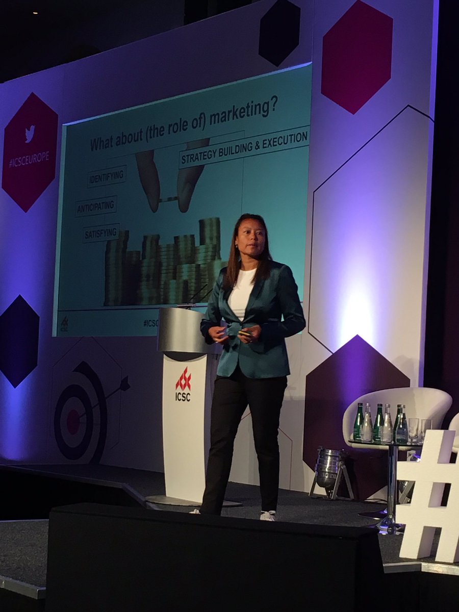 Priscilla Tomasoa from <a href="/Redevco/">Redevco</a> opening the @ICSCEurope Marketing Conference talking about authenticity in marketing