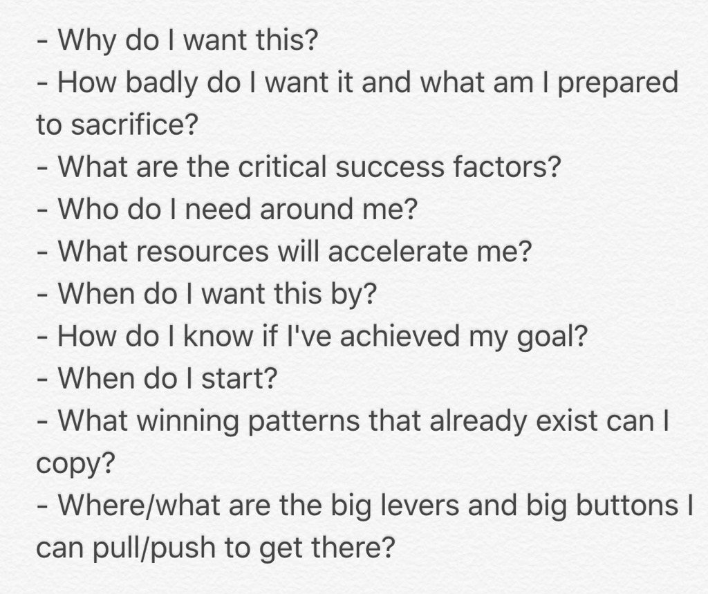 PhilJones40's tweet photo. Some questions to ask yourself when setting big goals/targets. https://t.co/K7UNRnab7u