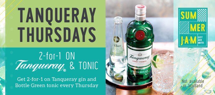 The sun is shining, it's almost Friday. What could make today better? 2-4-1 Gin and Tonics that's what! #Slug