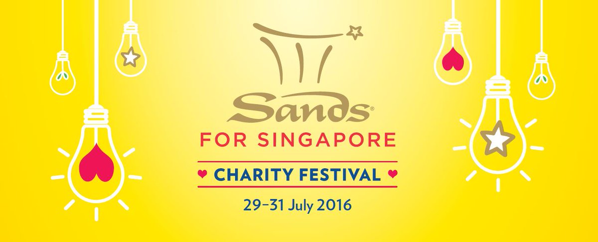 2016년 7월 29-31일, 4년 연속 개최되고 있는 Sands for Singapore 자선축제가 돌아옵니다! 80개가 넘는 싱가폴 자선단체와 셀럽들을 만나고 재미가 넘치는 다양한 모금행사에도 참여해보세요