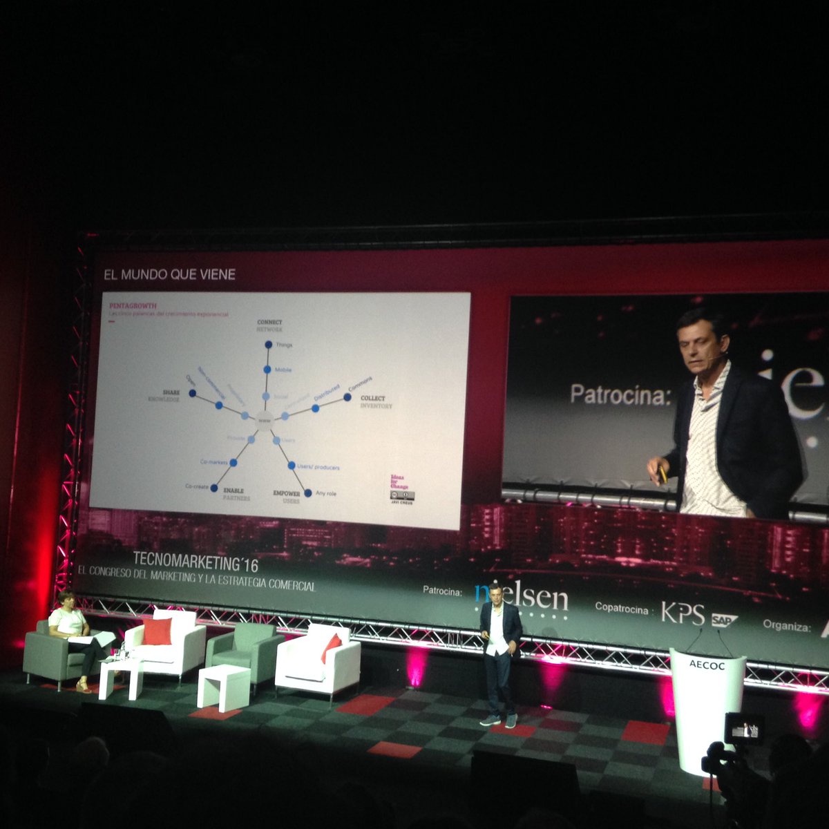 DulcesNoticias's tweet photo. Las cinco palancas del crecimiento exponencial @pentagrowth por #JavierCreus en #AECOCTecnomarketing @AECOC_ES https://t.co/7cRgGIPXS5
