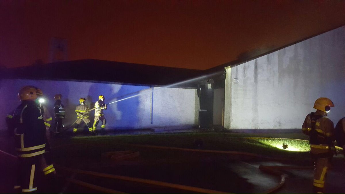 DubFireBrigade's tweet image. We still have one pump on scene at a Church fire on Huntstown Way in #Mulhuddart. We received the call at 0130.